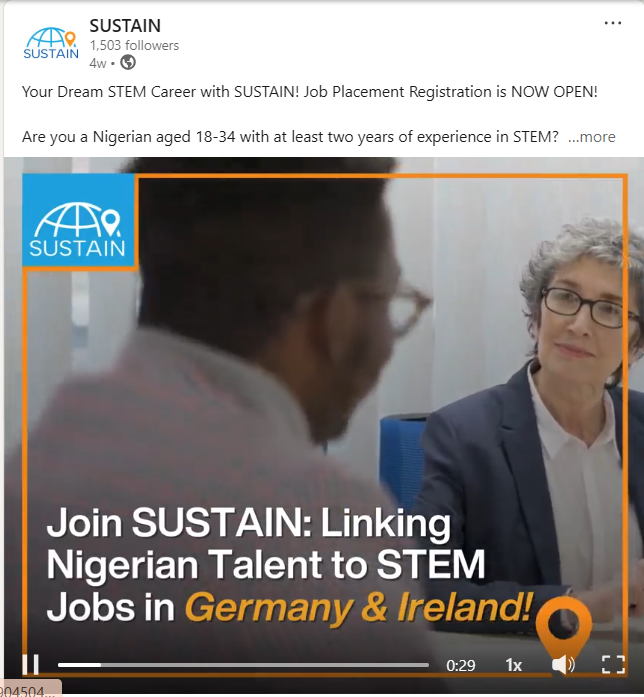 SUSTAIN – Scaling Up STEM Talent from Africa in Europe